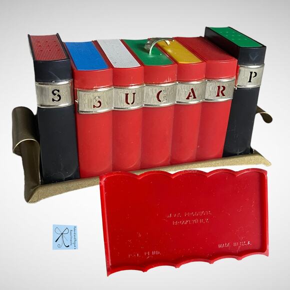 Davis Products Salt Pepper and Sugar Miniature Book Rack Set - Picture 1 of 7